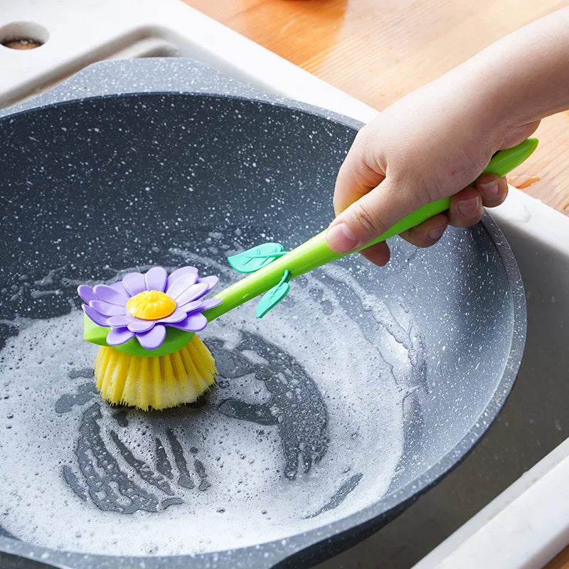 BloomBrush: Floral Kitchen Scrubber