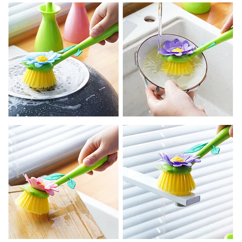 BloomBrush: Floral Kitchen Scrubber