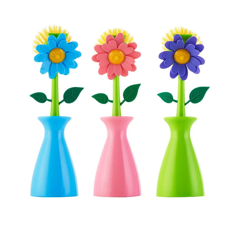 BloomBrush: Floral Kitchen Scrubber