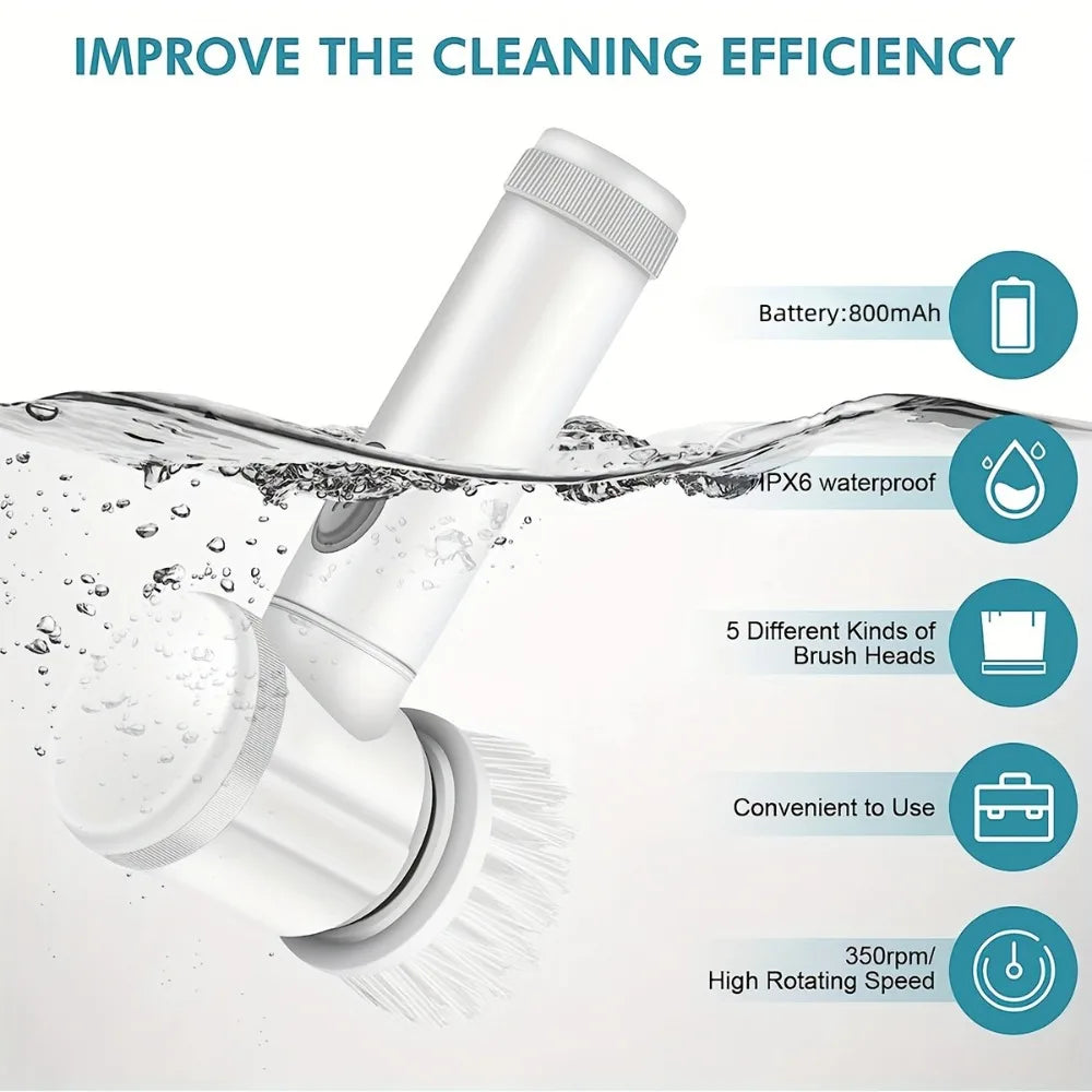 All In One! PowerScrub: Electric Cleaning Brush